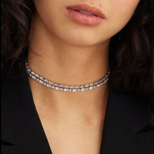 DYNAMITE Marquise Rectangle Gemstone Choker Necklace Set of 2 NWT